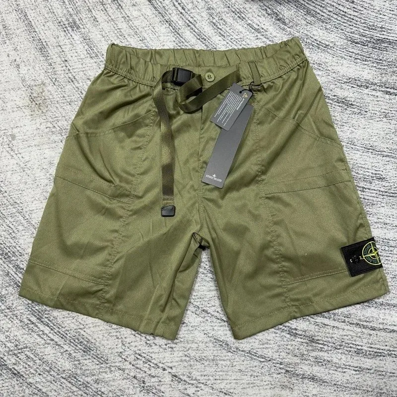 Stone Island 68-15 Olive Cargo Shorts