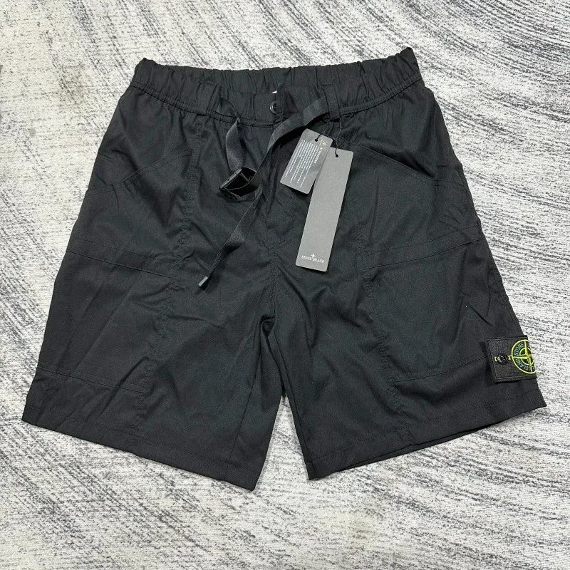 Stone Island 68-15 Black Cargo Shorts