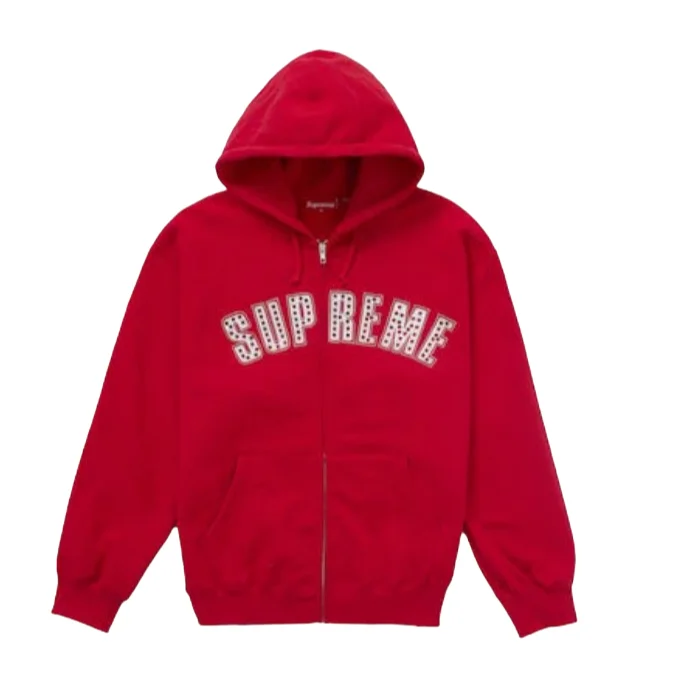 Supreme Red Zip-Up Hoodie BB-12