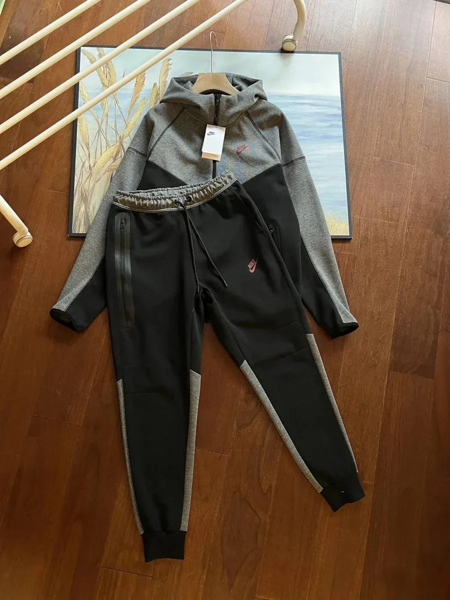 Nike Tech Fleece Black/Grey Tracksuit Set