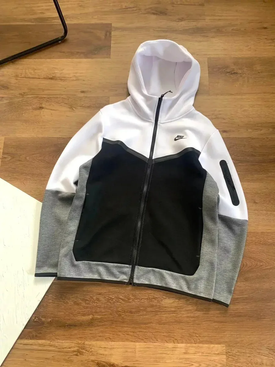 Nike Tech Fleece Hoodie White/Black/Grey