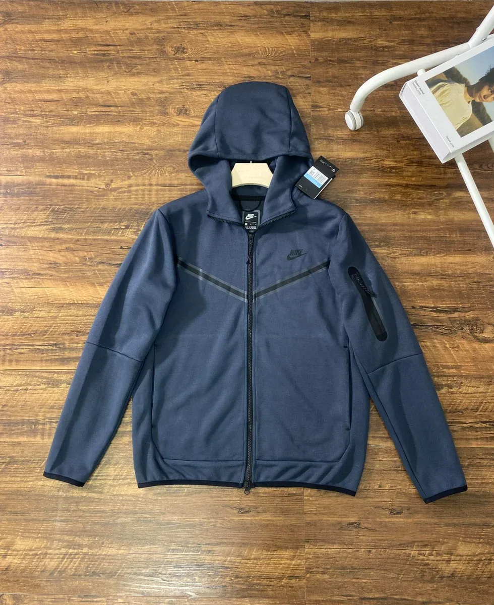 Nike Tech Fleece Hoodie Dark Blue Solid Jacket