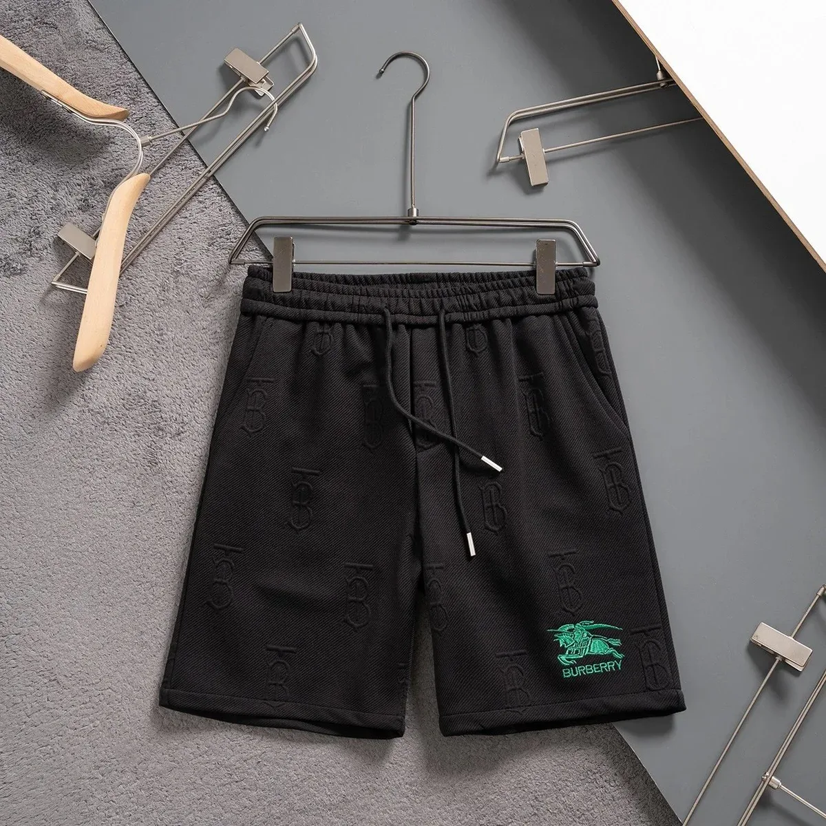 Burberry TB Monogram Black Shorts