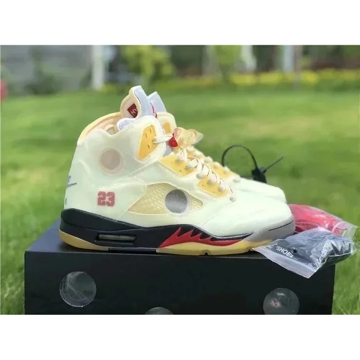 Off-White Air Jordan 5 'Sail' Sneakers
