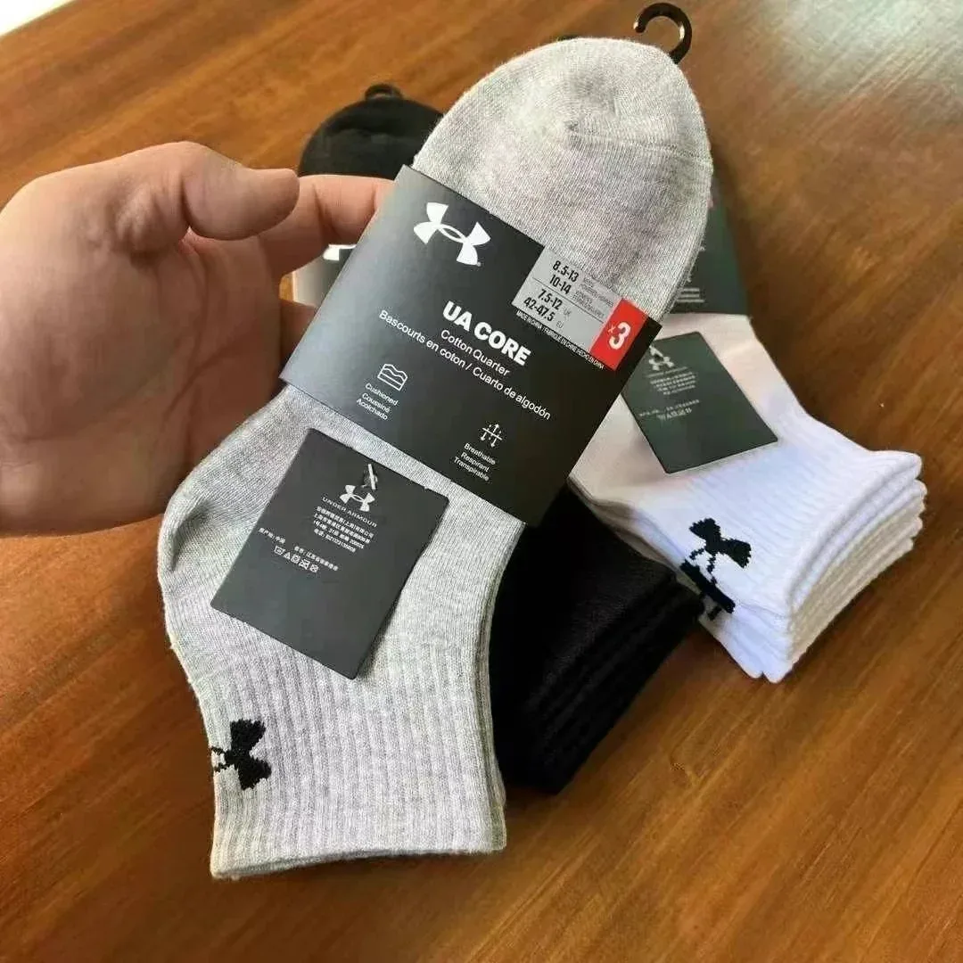 Under Armour UA Core Cotton Quarter Socks 10 a pair of