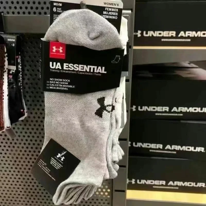 Under Armour UA Essential Grey No Show Socks
