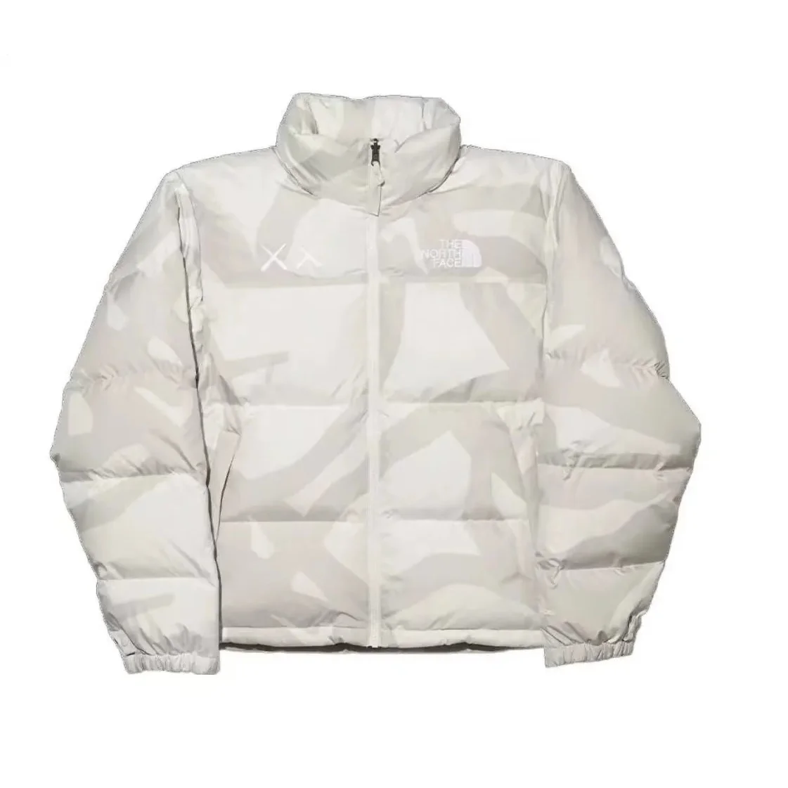 The North Face Nuptse Camo White Parka