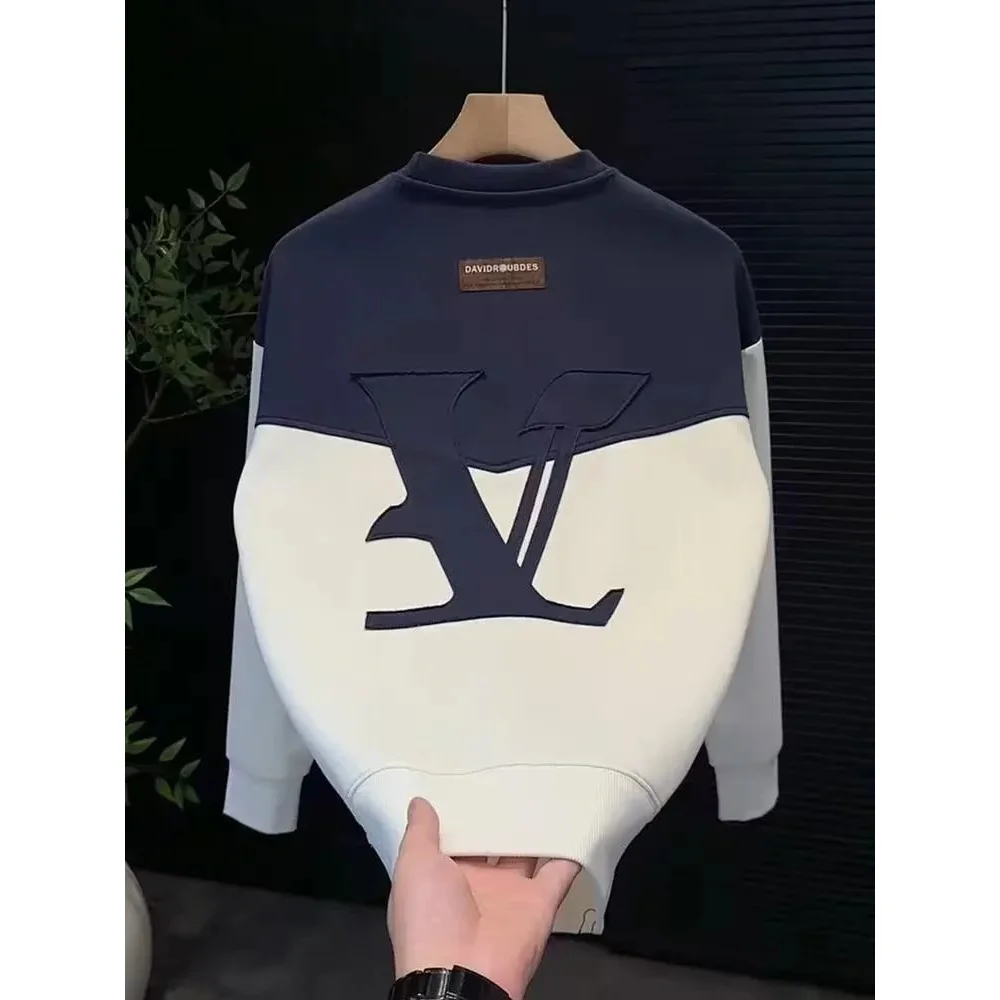 Louis Vuitton Classic Logo LV Monogram Hoodie Navy/White