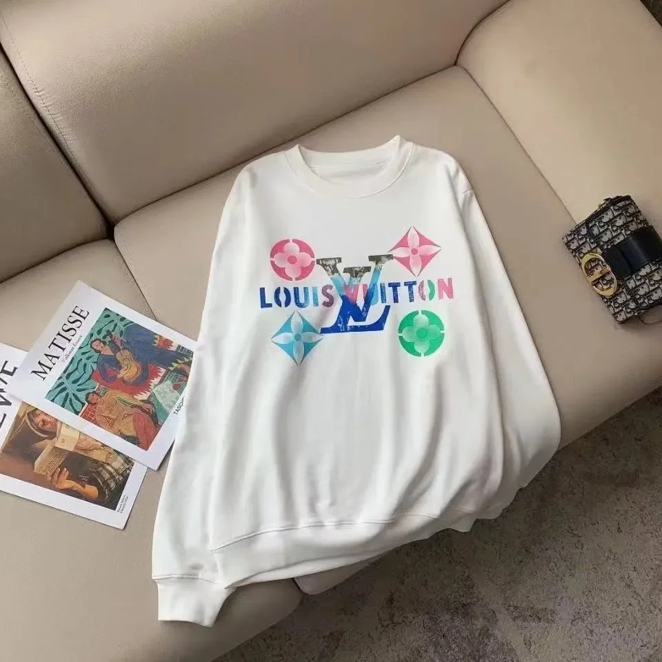 Louis Vuitton Colorful LV Print Sweatshirt White