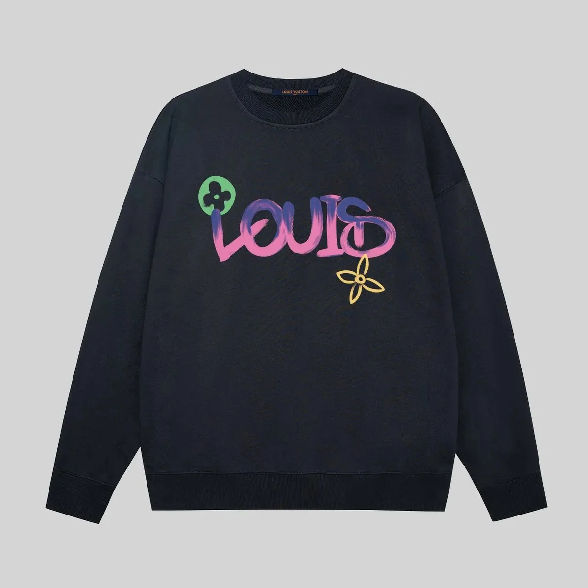 Louis Vuitton Graffiti Print Crewneck Sweatshirt