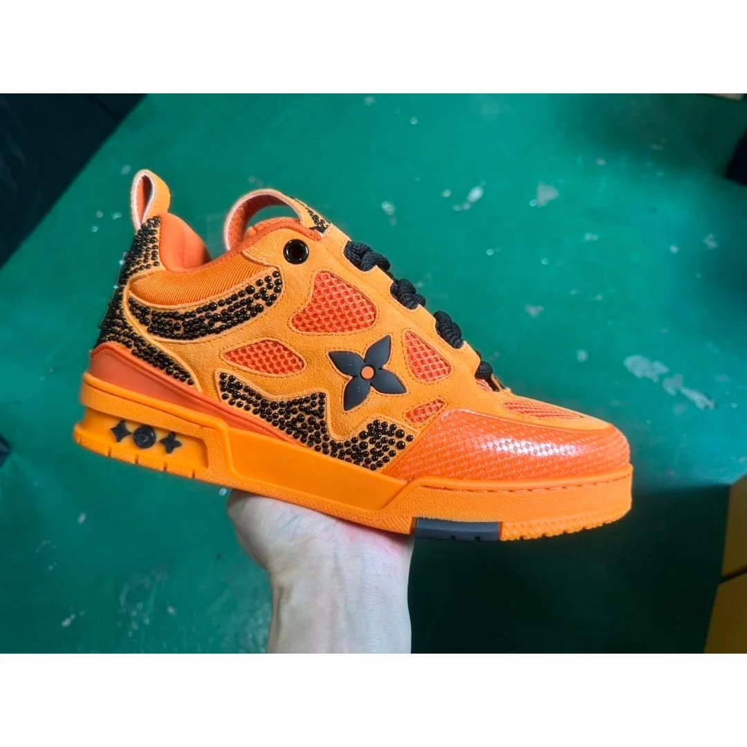 Louis Vuitton LV Trainer Orange & Black Sneakers