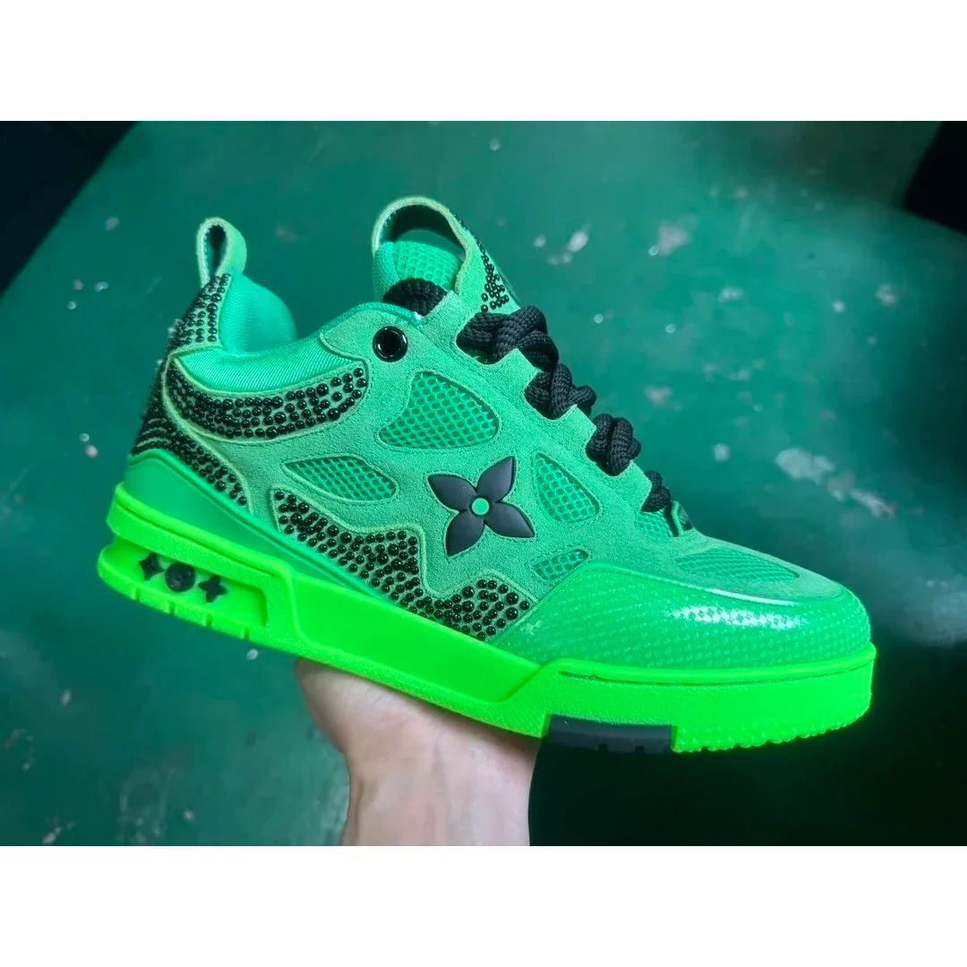 Louis Vuitton LV Trainer Green Floral Sneakers