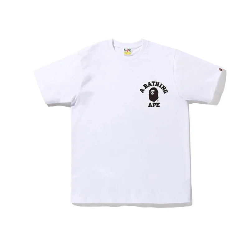 A Bathing Ape College Logo White T-Shirt