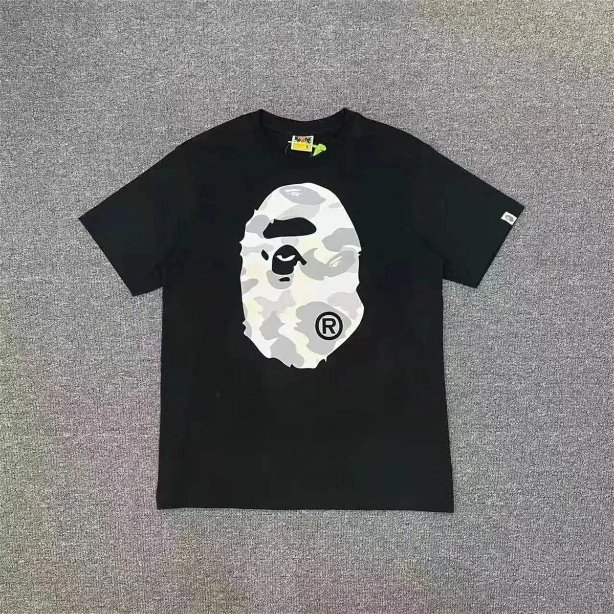 A Bathing Ape BAPE STA Camo Head Black T-Shirt