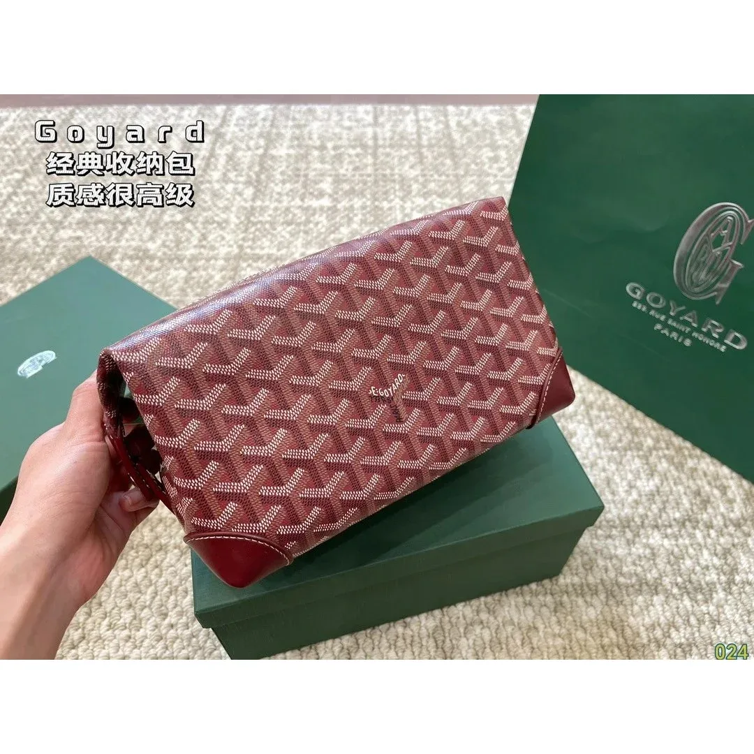 Goyard BB-13酒红色经典收纳包