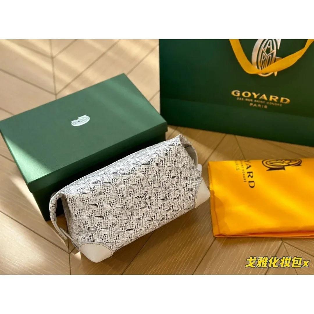 Goyard BB-05 White Monogram Cosmetic Bag