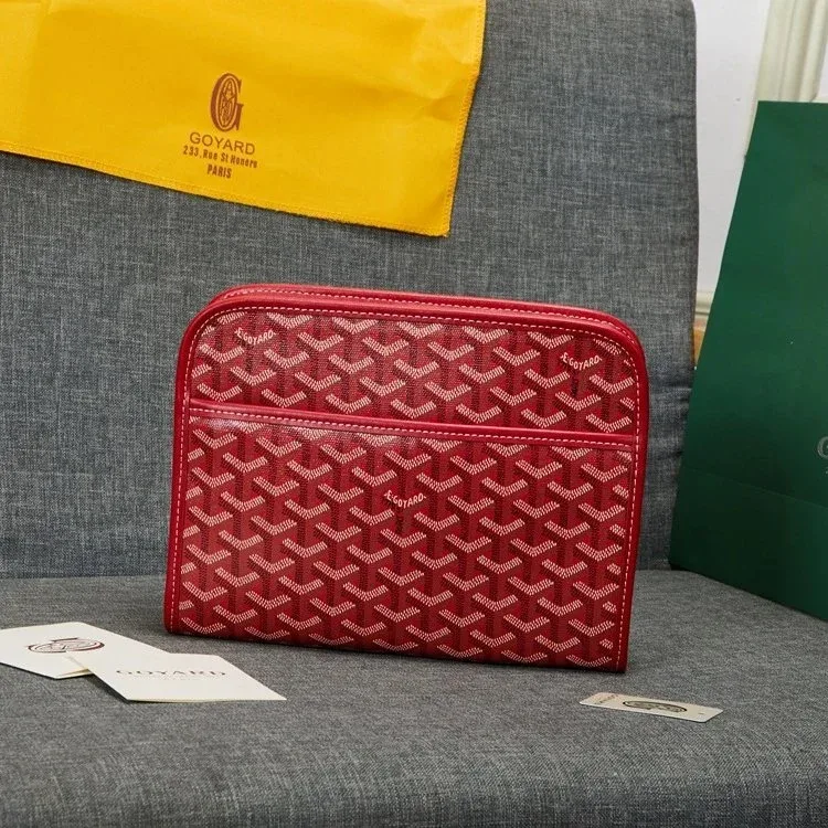 Goyard BB-22 Red Goyardine Clutch Bag