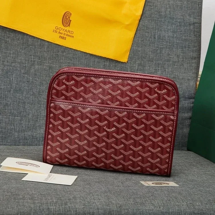 Goyard Goyardine BB-21 (Bordeaux Red) Clutch Bag