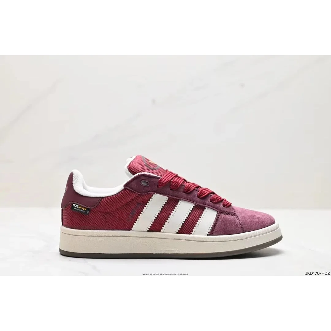 Adidas Campus Cordura Burgundy White Sneakers