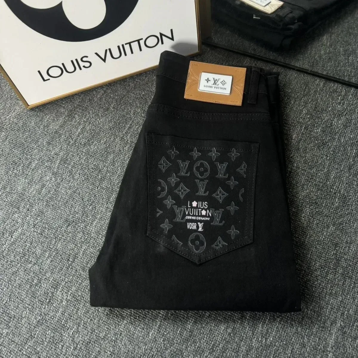 Louis Vuitton Black Monogram Jeans