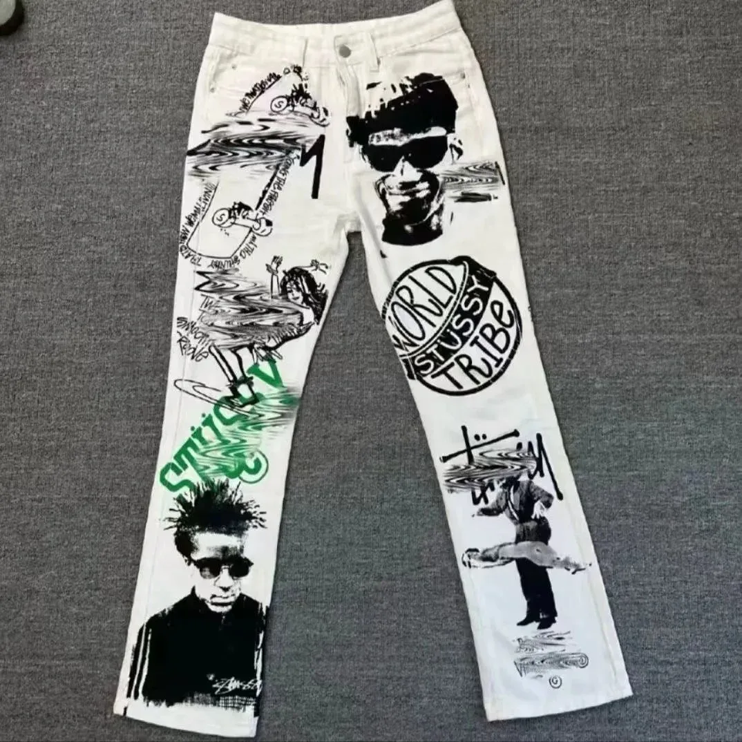 Stussy Stüssy Printed Jeans White