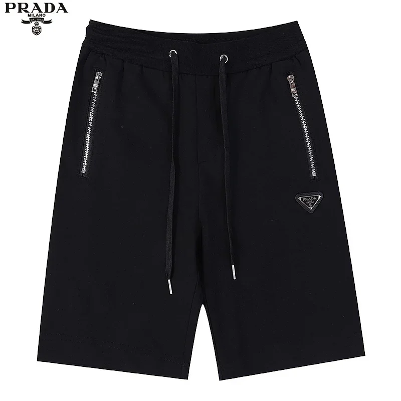 Prada Black Triangle Logo Shorts
