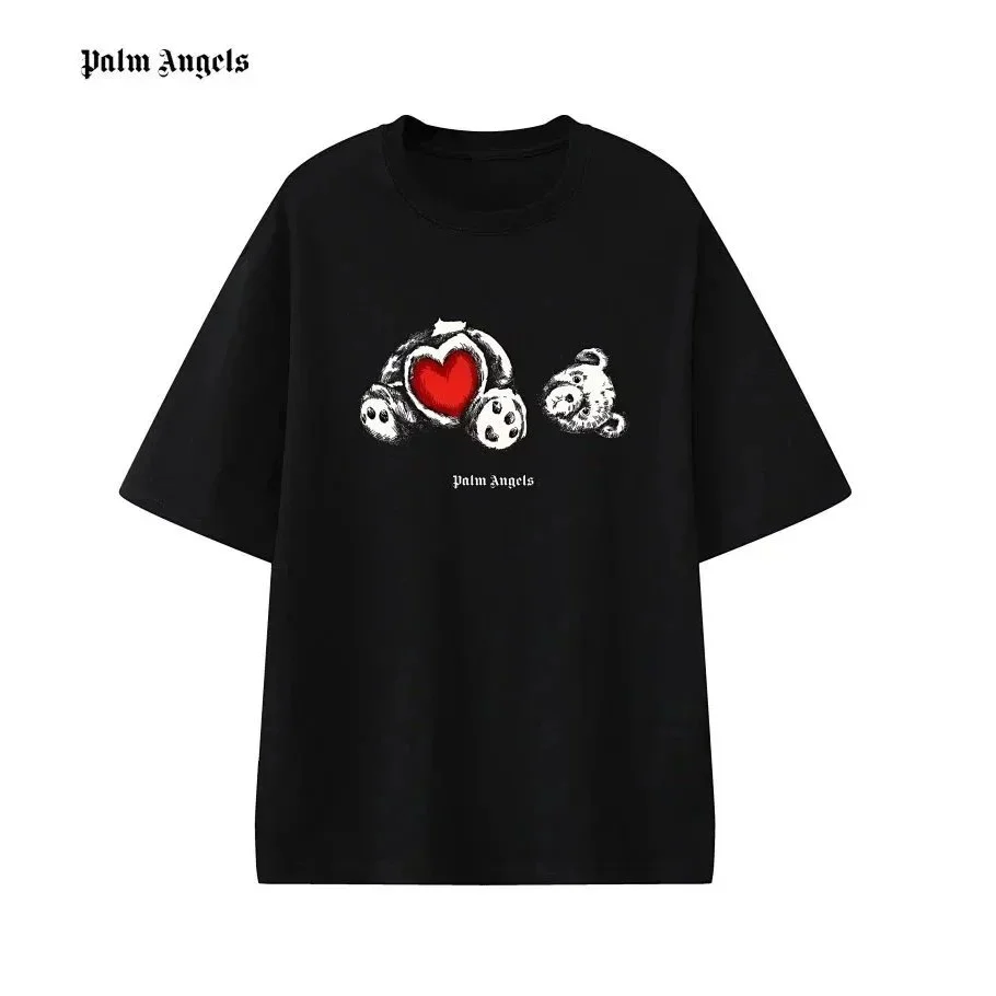 Palm Angels Bear Print Black T-Shirt