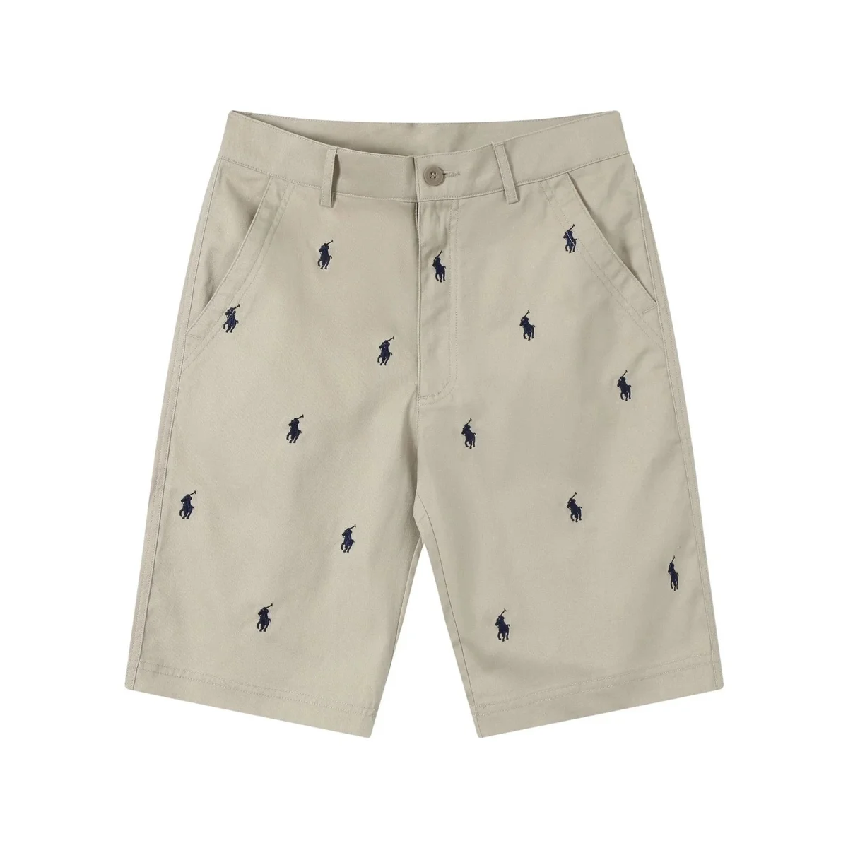 Polo Ralph Lauren Big Pony Beige Embroidered Shorts