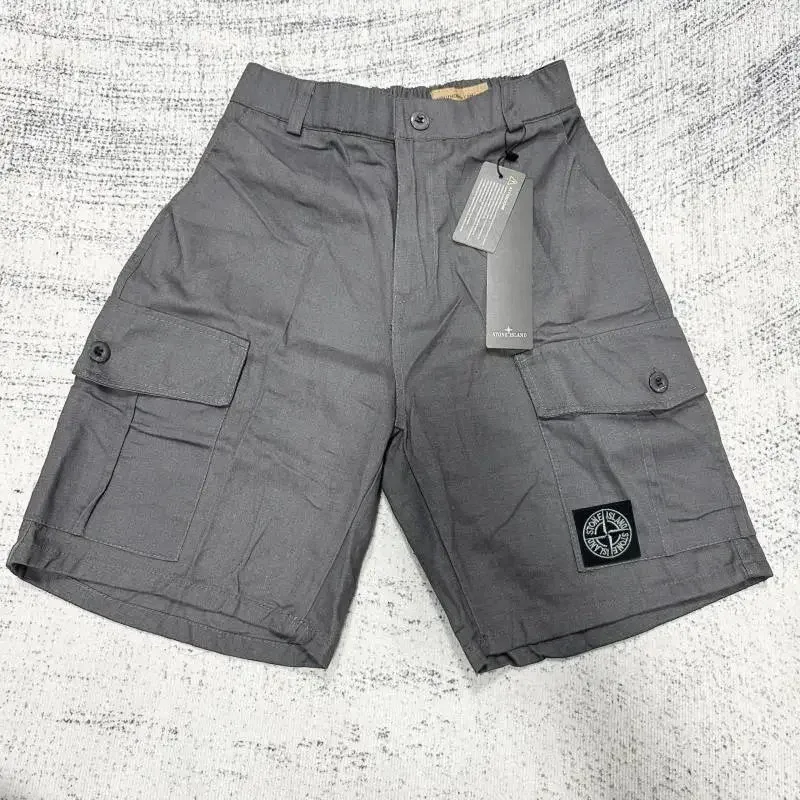 Stone Island 68-15 SD02 Grey Cargo Shorts