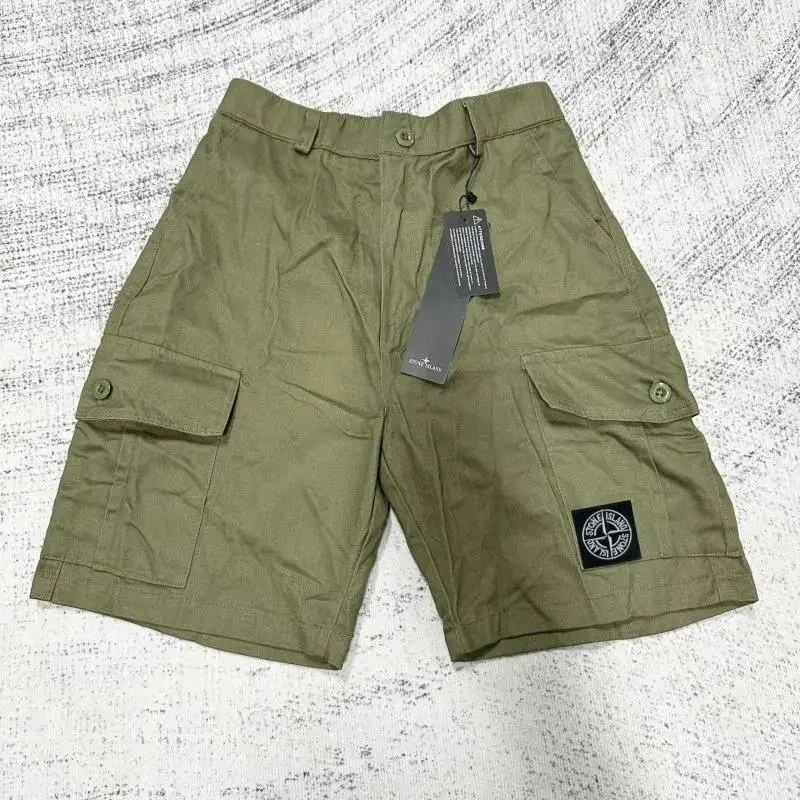 Stone Island 68-15 Olive Cargo Shorts