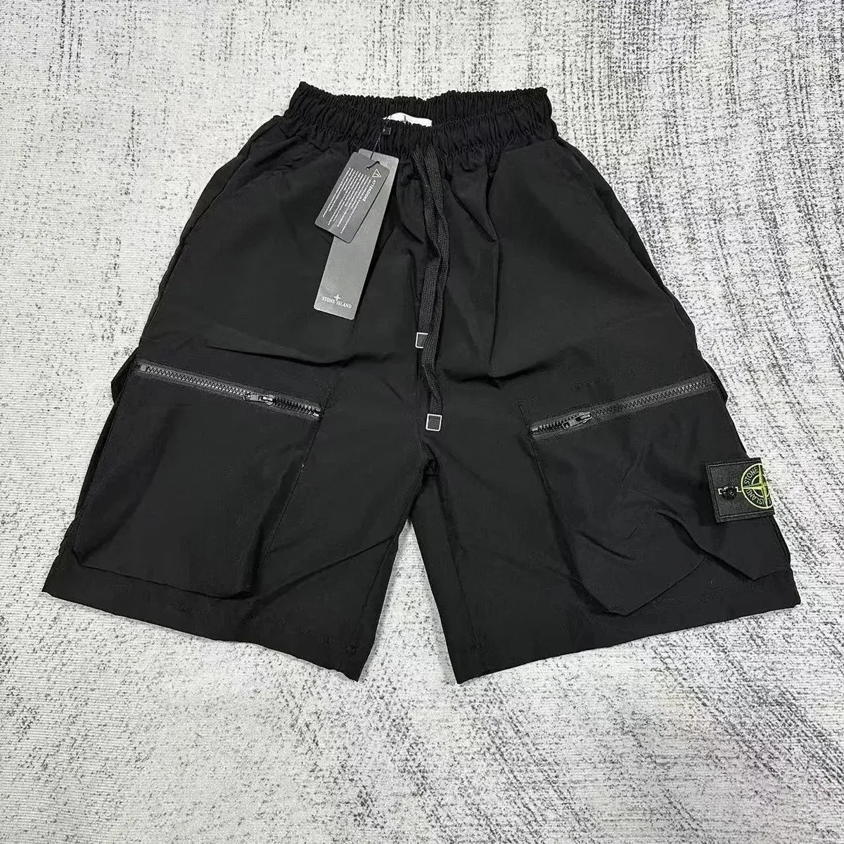 Stone Island Shadow Project Black Cargo Shorts