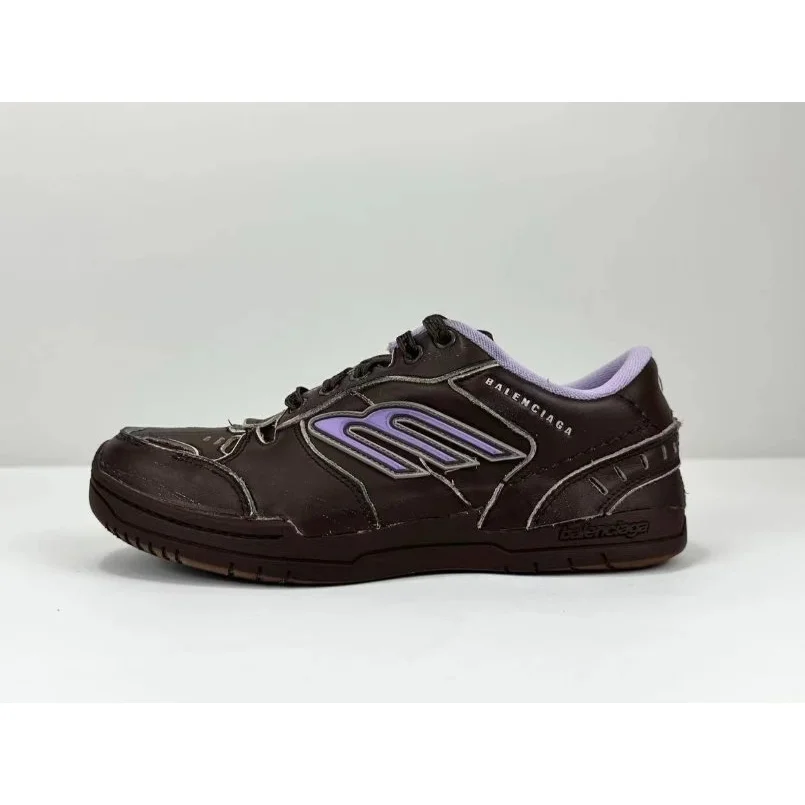 Balenciaga Purple & Brown Tennis Club Sneakers