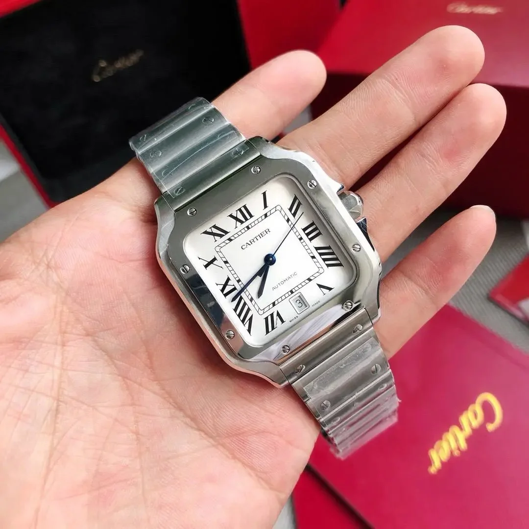 Cartier Santos Dame White Silver Watch