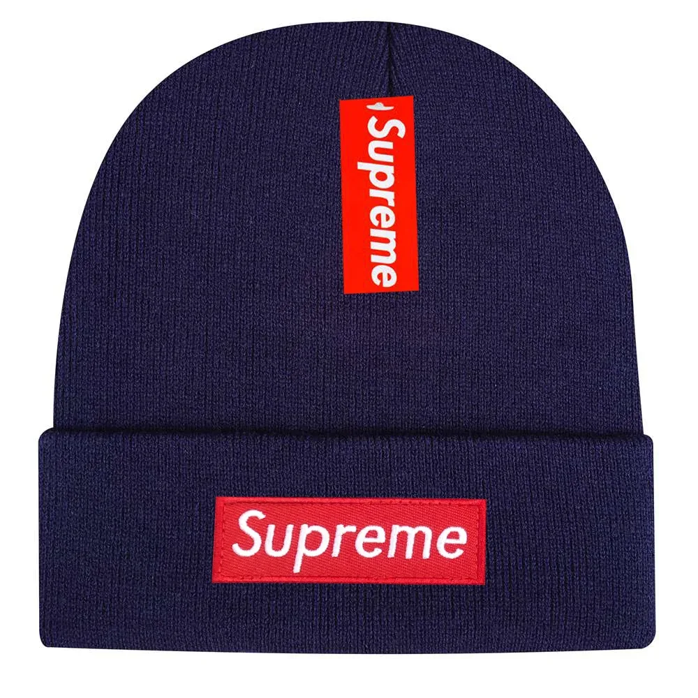 Supreme Navy Box Logo Beanie