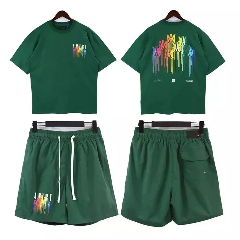 Amiri AMRI Green Rainbow Print Co-ord Set