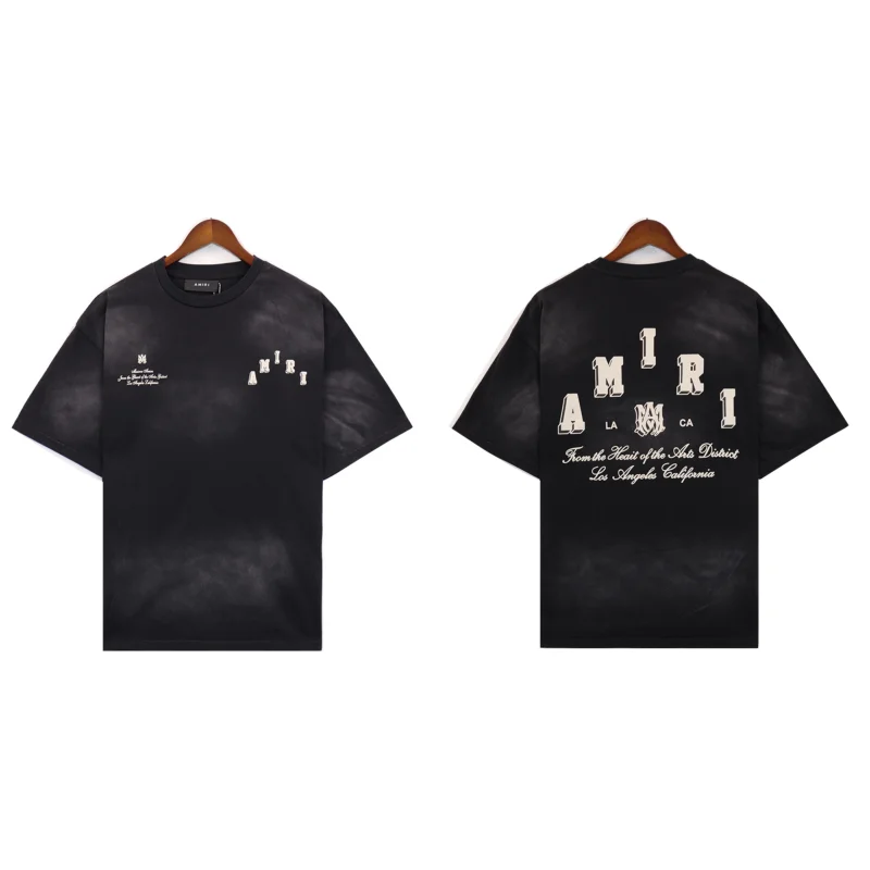 Amiri Black Tie-Dye T-Shirt