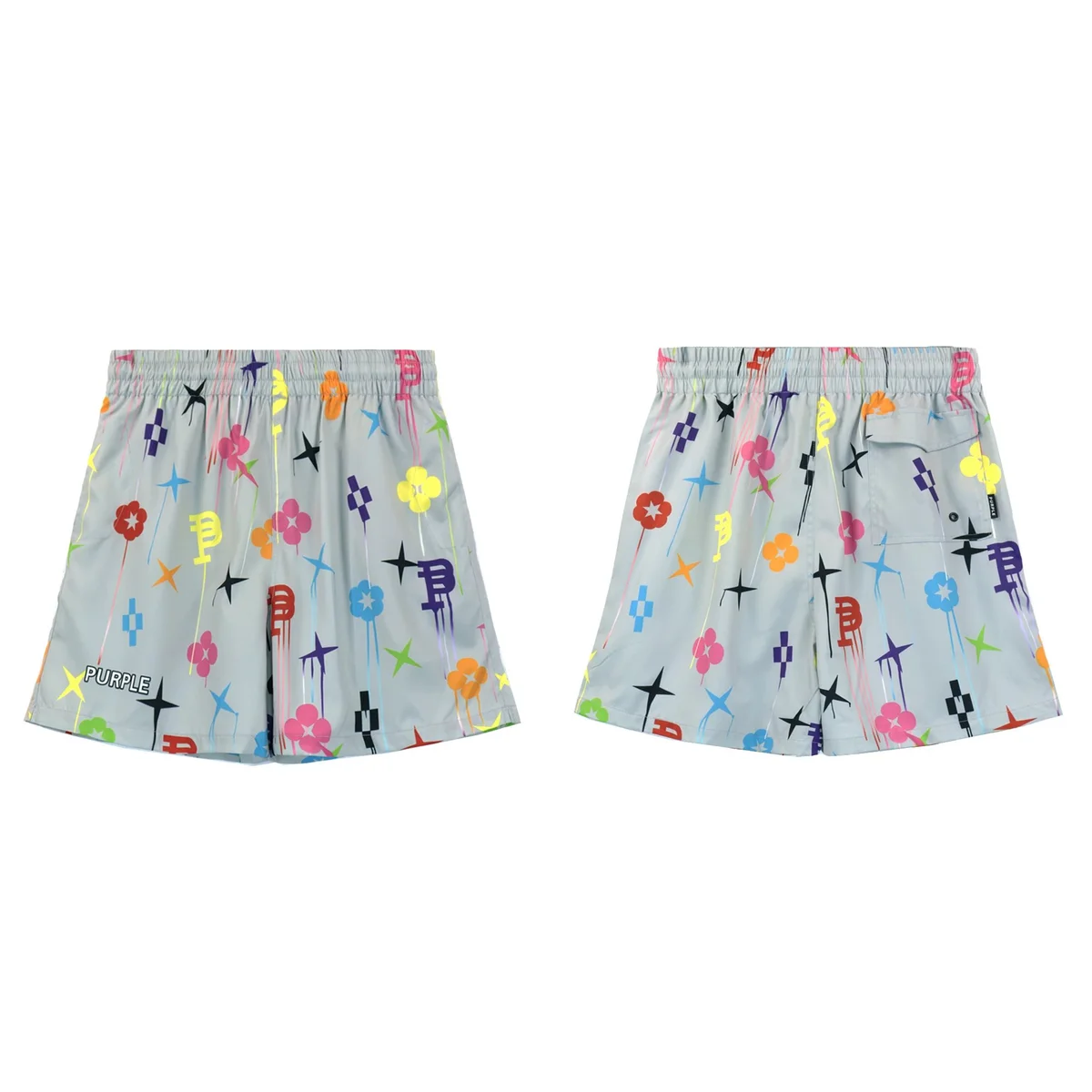 Purple Brand P001 Colorful Print Shorts