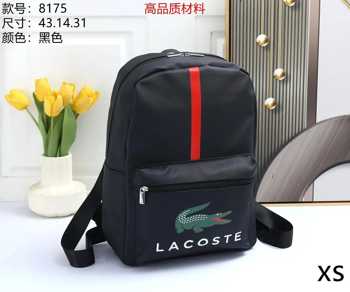 Lacoste Crocodile Backpack Black