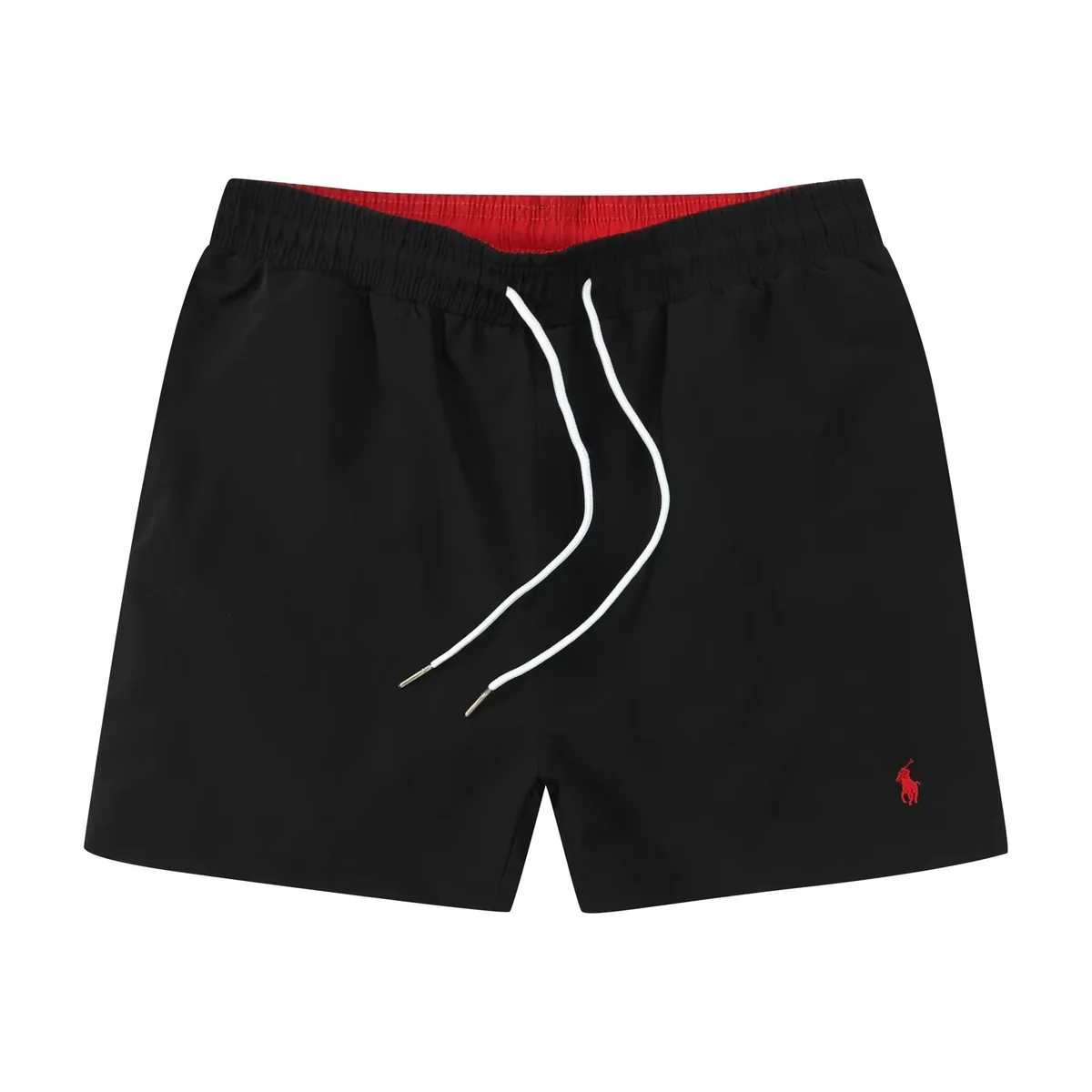 Polo Ralph Lauren Black Red Trim Shorts
