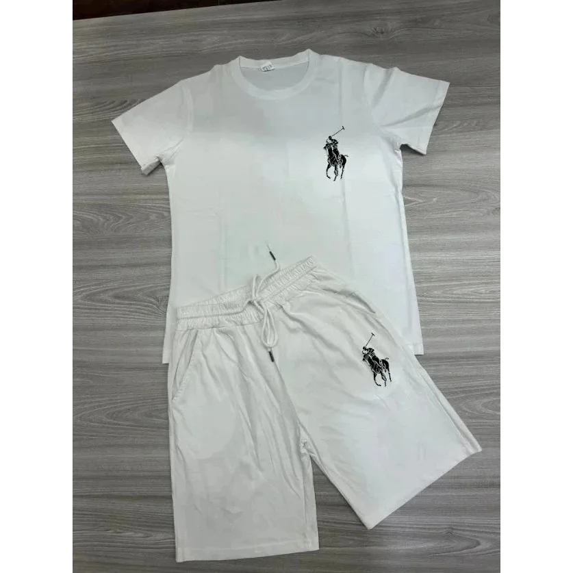 Polo Ralph Lauren Classic Logo White Shorts Set