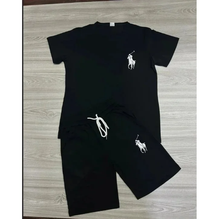 Polo Ralph Lauren Black Polo Bear Shorts Set
