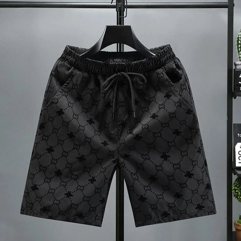 Black GG Monogram Print Shorts
