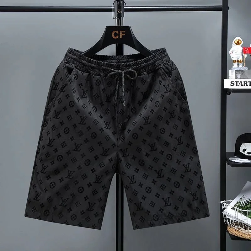 Louis Vuitton Monogram Print Shorts Black
