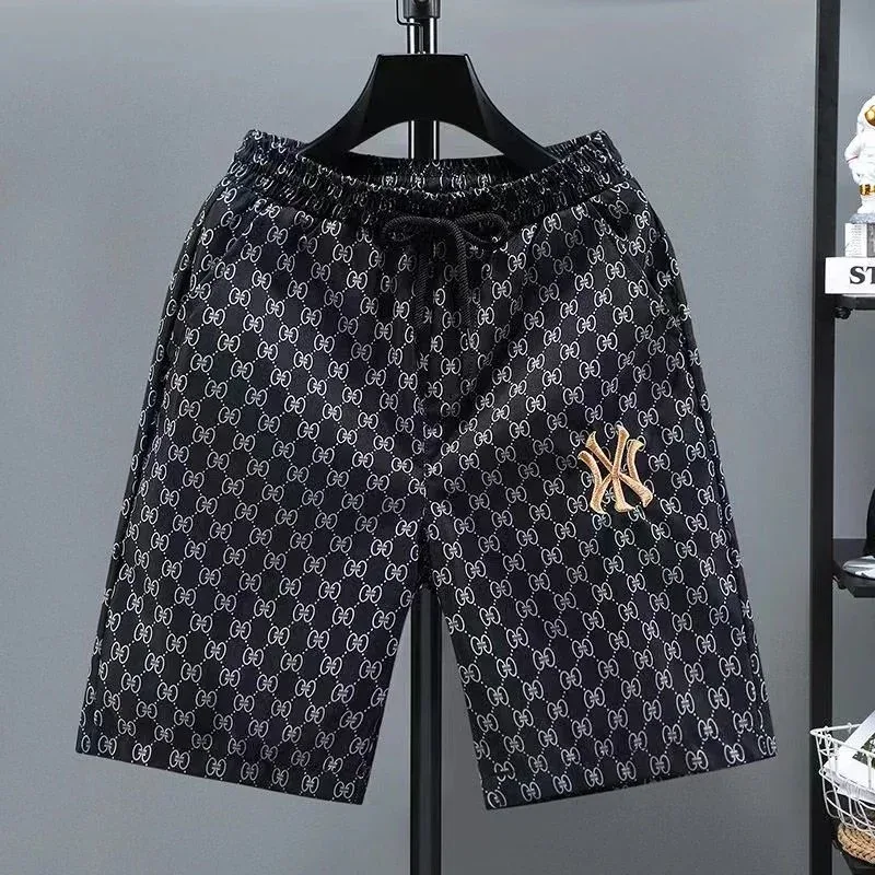 Gucci GG Monogram NY Embroidered Shorts Black