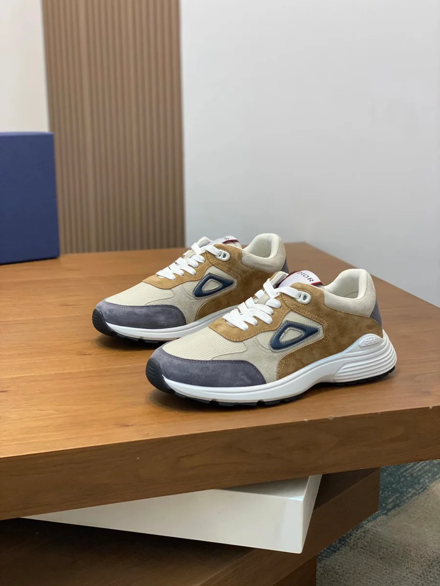 Dior Lady Dior Beige/Navy Sneakers