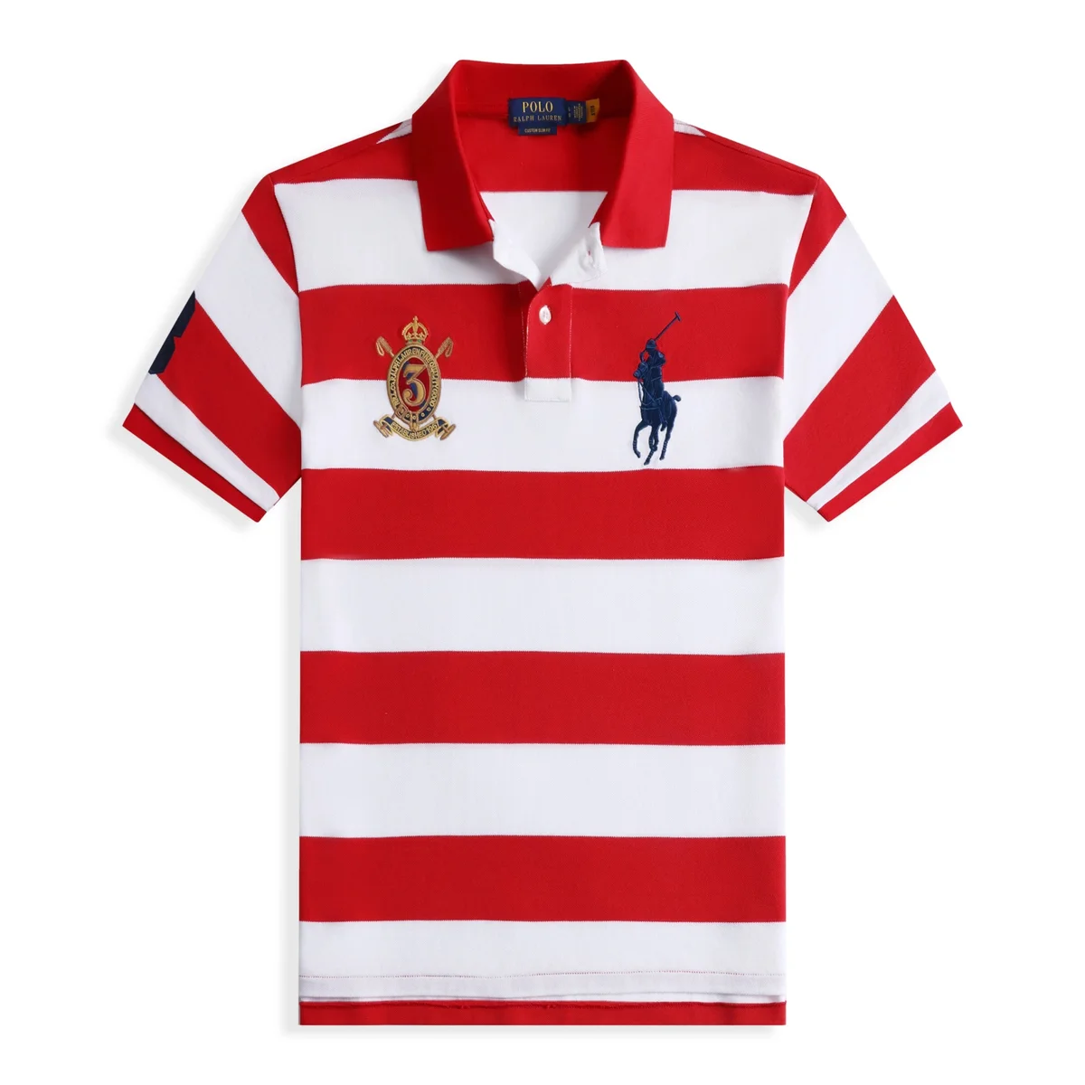 Polo Ralph Lauren Classic Logo Striped Polo Shirt Red/White