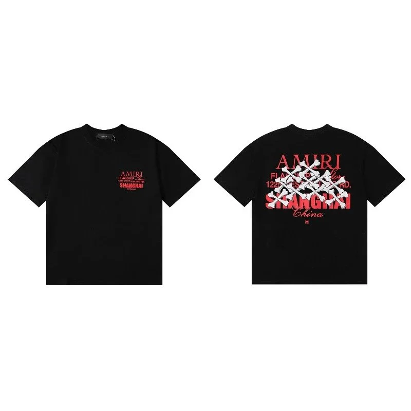 Amiri Shanghai Flag Black T-Shirt