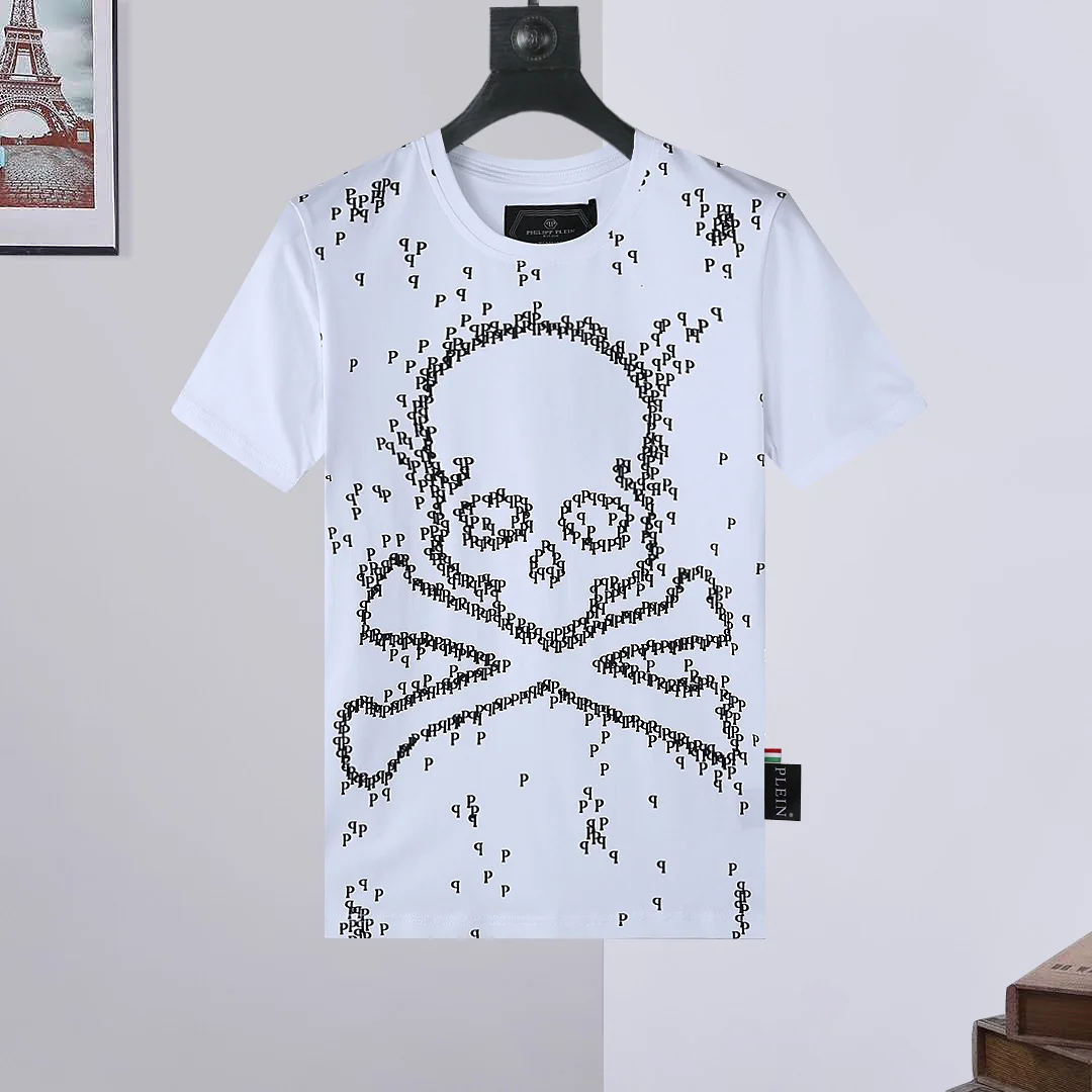 Philipp Plein Skull Print White T-Shirt