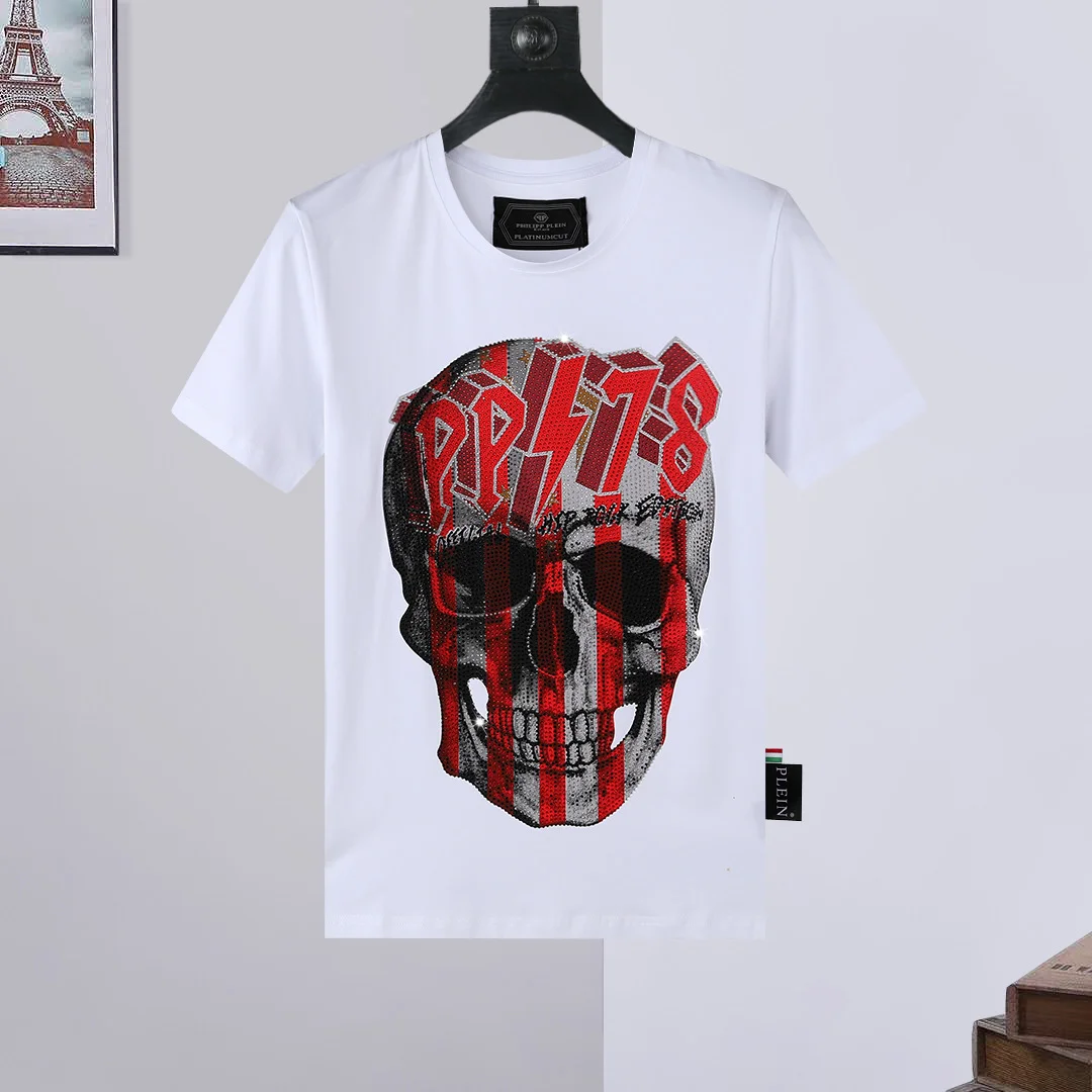 Philipp Plein Skull Print T-Shirt White
