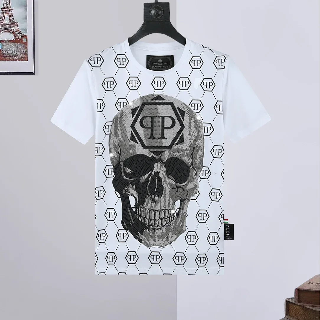 Philipp Plein Skull Print White T-Shirt